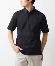 MKKGV60120 MK MICHEL KLEIN HOMME(MKミッシェルクランオム) 【日本製生地】ポロシャツ/ ビンテージフォギーカノコ  ブラック