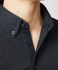 MKKGV60120 MK MICHEL KLEIN HOMME(MKミッシェルクランオム) 【日本製生地】ポロシャツ/ ビンテージフォギーカノコ  ブラック