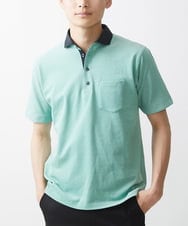 MKKGV62095 MK MICHEL KLEIN HOMME(MKミッシェルクランオム) 【大きいサイズあり】ポロシャツ/TCメランジ グリーン