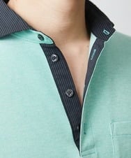 MKKGV62095 MK MICHEL KLEIN HOMME(MKミッシェルクランオム) 【大きいサイズあり】ポロシャツ/TCメランジ グリーン