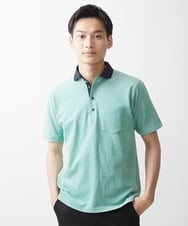MKKGV62095 MK MICHEL KLEIN HOMME(MKミッシェルクランオム) 【大きいサイズあり】ポロシャツ/TCメランジ グリーン