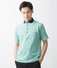 MKKGV62095 MK MICHEL KLEIN HOMME(MKミッシェルクランオム) 【大きいサイズあり】ポロシャツ/TCメランジ グリーン