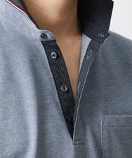 MKKGV62095 MK MICHEL KLEIN HOMME(MKミッシェルクランオム) 【大きいサイズあり】ポロシャツ/TCメランジ ブルー