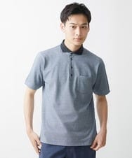 MKKGV62095 MK MICHEL KLEIN HOMME(MKミッシェルクランオム) 【大きいサイズあり】ポロシャツ/TCメランジ ブルー
