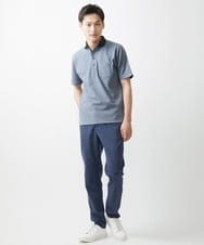 MKKGV62095 MK MICHEL KLEIN HOMME(MKミッシェルクランオム) 【大きいサイズあり】ポロシャツ/TCメランジ ブルー