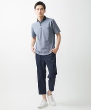 MKKGV62095 MK MICHEL KLEIN HOMME(MKミッシェルクランオム) 【大きいサイズあり】ポロシャツ/TCメランジ ブルー