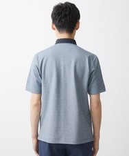 MKKGV62095 MK MICHEL KLEIN HOMME(MKミッシェルクランオム) 【大きいサイズあり】ポロシャツ/TCメランジ ブルー