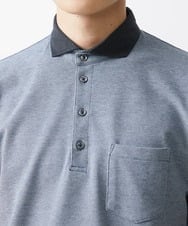 MKKGV62095 MK MICHEL KLEIN HOMME(MKミッシェルクランオム) 【大きいサイズあり】ポロシャツ/TCメランジ ブルー