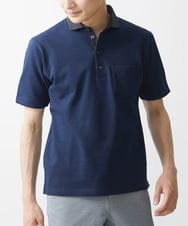 MKKGV62095 MK MICHEL KLEIN HOMME(MKミッシェルクランオム) 【大きいサイズあり】ポロシャツ/TCメランジ ネイビー
