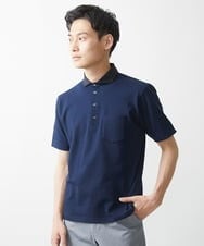 MKKGV62095 MK MICHEL KLEIN HOMME(MKミッシェルクランオム) 【大きいサイズあり】ポロシャツ/TCメランジ ネイビー