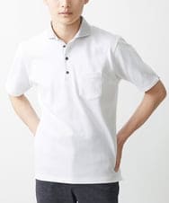 MKKGV62095 MK MICHEL KLEIN HOMME(MKミッシェルクランオム) 【大きいサイズあり】ポロシャツ/TCメランジ ホワイト
