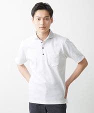 MKKGV62095 MK MICHEL KLEIN HOMME(MKミッシェルクランオム) 【大きいサイズあり】ポロシャツ/TCメランジ ホワイト