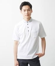 MKKGV62095 MK MICHEL KLEIN HOMME(MKミッシェルクランオム) 【大きいサイズあり】ポロシャツ/TCメランジ ホワイト