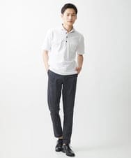 MKKGV62095 MK MICHEL KLEIN HOMME(MKミッシェルクランオム) 【大きいサイズあり】ポロシャツ/TCメランジ ホワイト