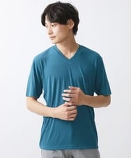 MKKGX15059 MK MICHEL KLEIN HOMME(MKミッシェルクランオム)  【ON/OFF対応】ランダムストライプカットソー グリーン