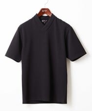 MKKGX18079 MK MICHEL KLEIN HOMME(MKミッシェルクランオム) ショールカラーカットソー ブラック