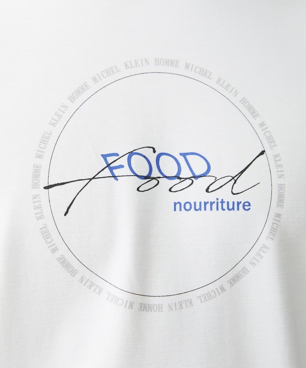 MKKGX34063 MK MICHEL KLEIN HOMME(MKミッシェルクランオム) 【WFP】FOOD / PROGRAMプリントカットソー ホワイト