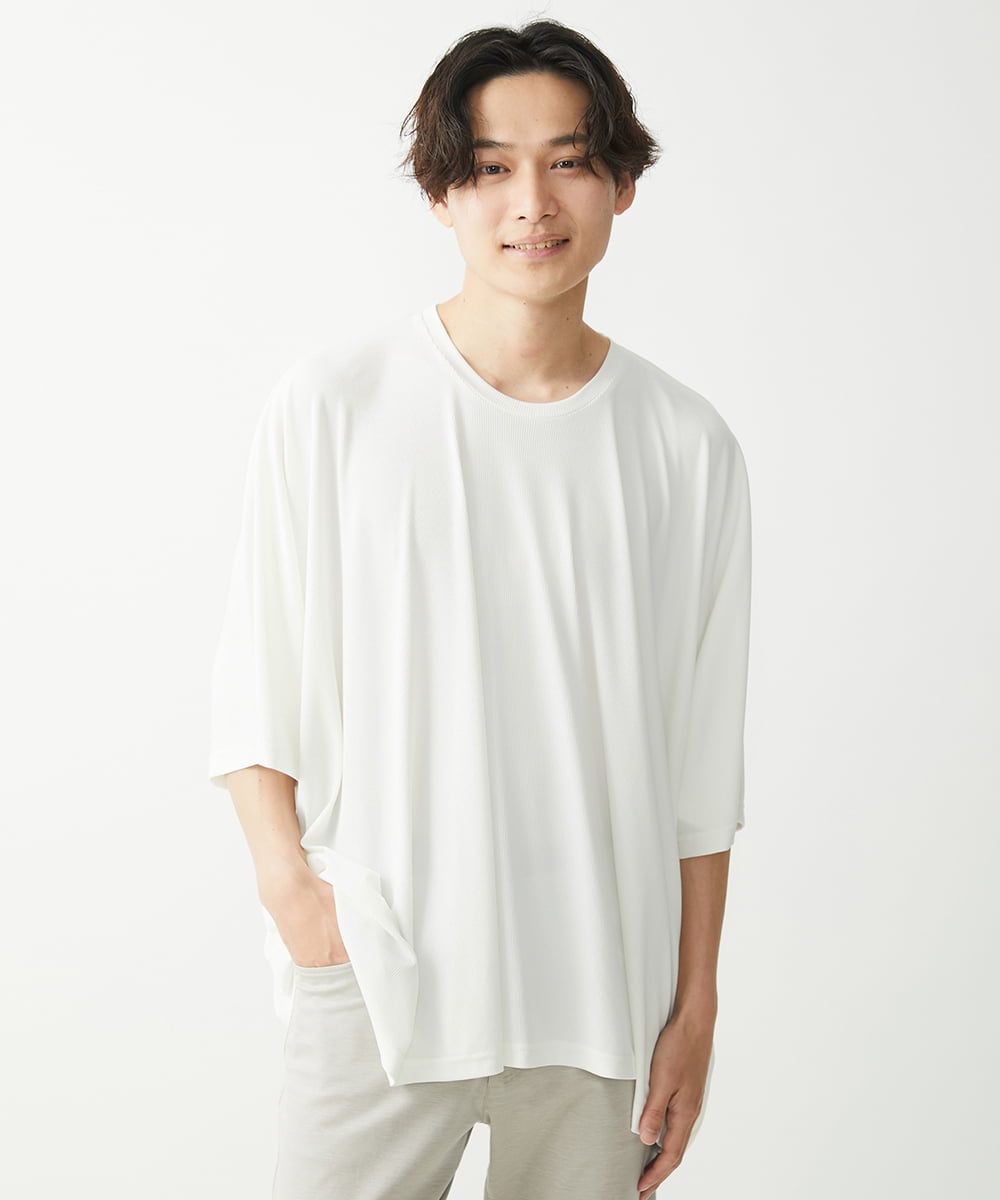 MKKGX36089 MK MICHEL KLEIN HOMME(MKミッシェルクランオム) ボックス変形テレコ ホワイト