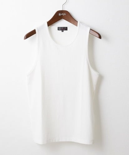 MK MICHEL KLEIN HOMME(MK ミッシェルクランオム) テレコタンクトップ ホワイト/白 46