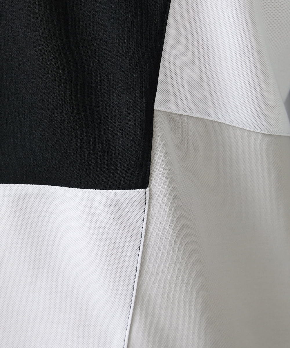 MKKGX41090 MK MICHEL KLEIN HOMME(MKミッシェルクランオム) COOLブロックフーディ / リサイクルポリエステル ブラック