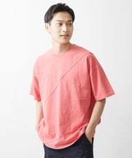 MKKGX42063 MK MICHEL KLEIN HOMME(MKミッシェルクランオム) ピグメントピンタックカットソー レッド