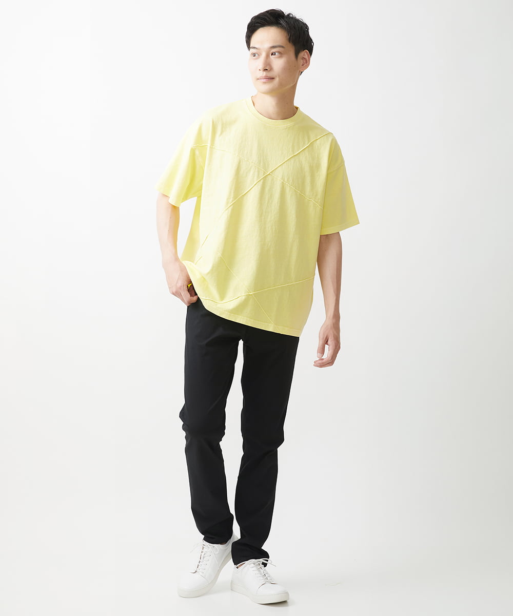 MKKGX42063 MK MICHEL KLEIN HOMME(MKミッシェルクランオム) ピグメントピンタックカットソー イエロー