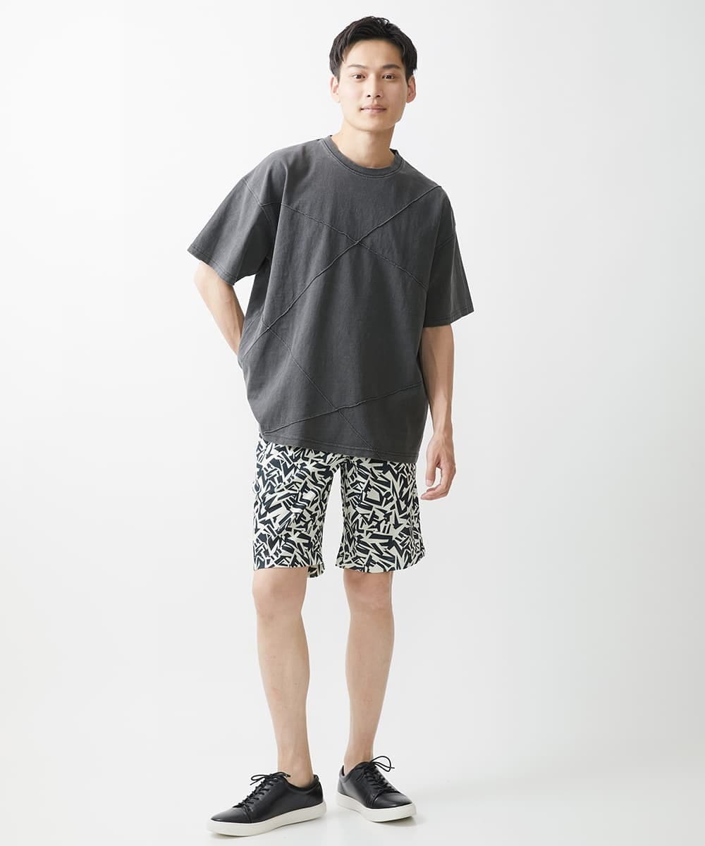 MKKGX42063 MK MICHEL KLEIN HOMME(MKミッシェルクランオム) ピグメントピンタックカットソー ブラック