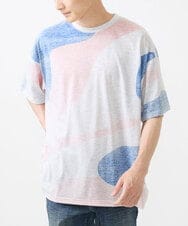 MKKGX43059 MK MICHEL KLEIN HOMME(MKミッシェルクランオム) カットソー/マーブルプリント オレンジ