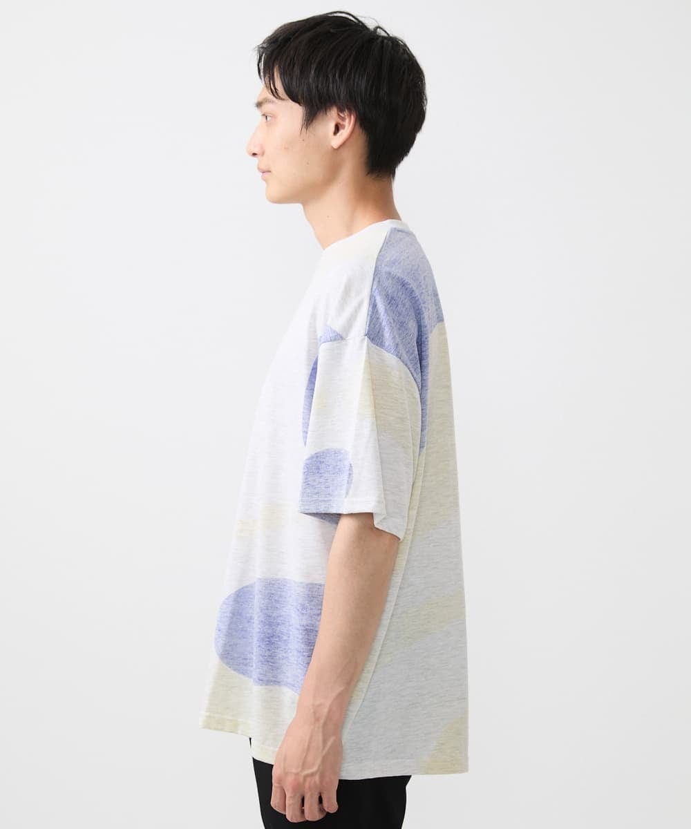 MKKGX43059 MK MICHEL KLEIN HOMME(MKミッシェルクランオム) カットソー/マーブルプリント イエロー