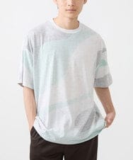 MKKGX43059 MK MICHEL KLEIN HOMME(MKミッシェルクランオム) カットソー/マーブルプリント グリーン