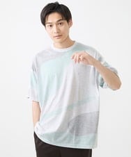 MKKGX43059 MK MICHEL KLEIN HOMME(MKミッシェルクランオム) カットソー/マーブルプリント グリーン