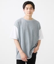 MKKGX44069 MK MICHEL KLEIN HOMME(MKミッシェルクランオム) フェイクベストカットソー グレー