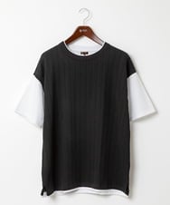 MKKGX44069 MK MICHEL KLEIN HOMME(MKミッシェルクランオム) フェイクベストカットソー ブラック