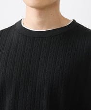 MKKGX44069 MK MICHEL KLEIN HOMME(MKミッシェルクランオム) フェイクベストカットソー ブラック