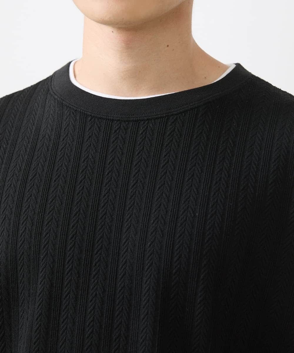 MKKGX44069 MK MICHEL KLEIN HOMME(MKミッシェルクランオム) フェイクベストカットソー ブラック