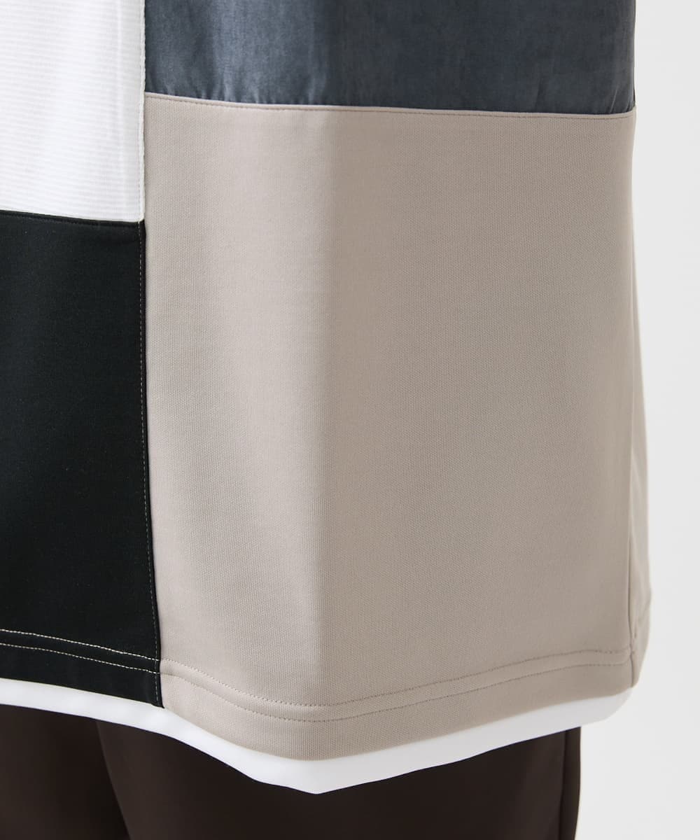 MKKGX45059 MK MICHEL KLEIN HOMME(MKミッシェルクランオム) カットソー/クールタッチスエード アイボリー