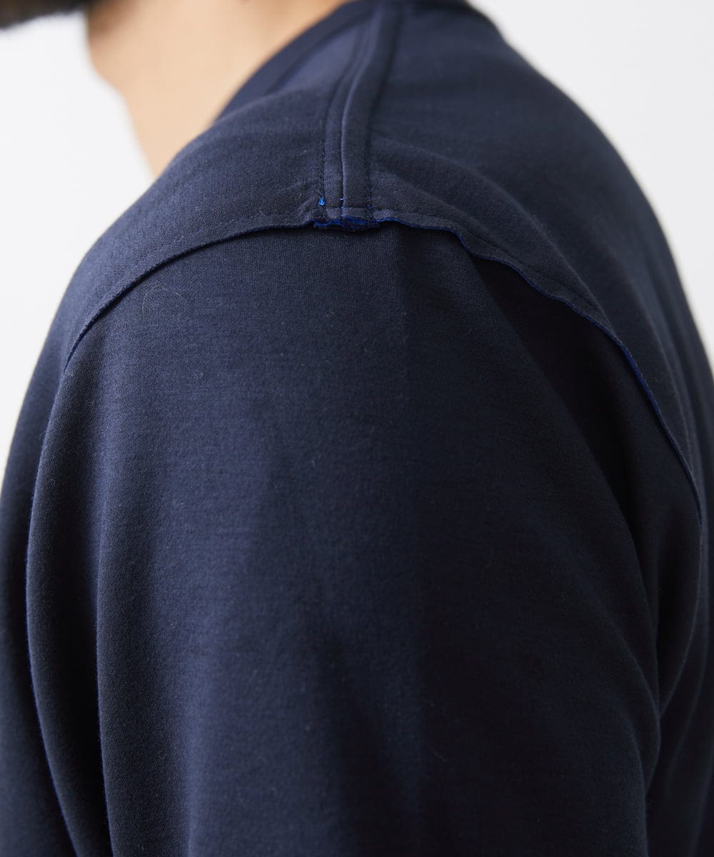 MKKGX45089 MK MICHEL KLEIN HOMME(MKミッシェルクランオム) ダブルフェイスカットソー ネイビー