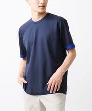 MKKGX45089 MK MICHEL KLEIN HOMME(MKミッシェルクランオム) ダブルフェイスカットソー ネイビー