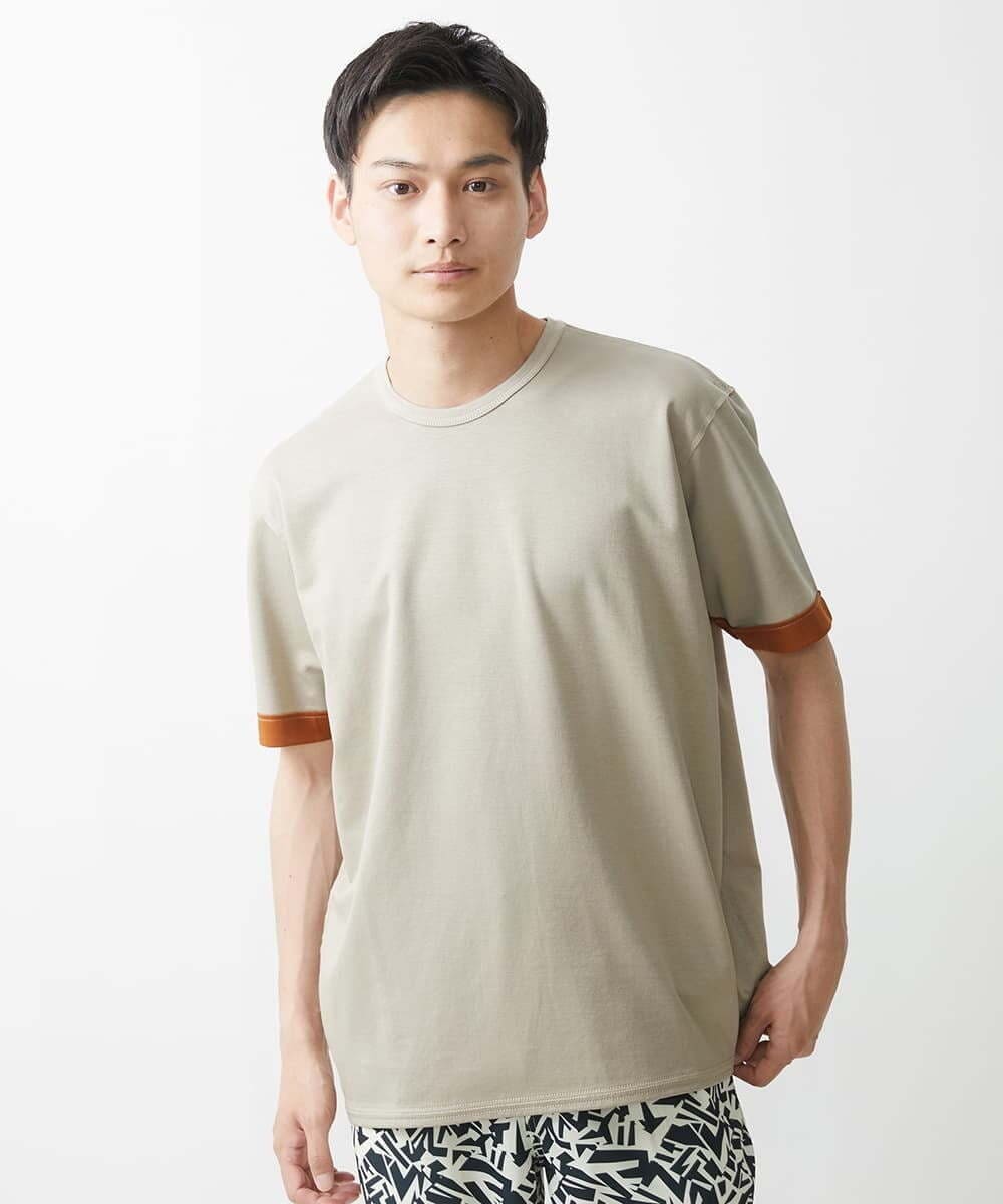MKKGX45089 MK MICHEL KLEIN HOMME(MKミッシェルクランオム) ダブルフェイスカットソー ネイビー