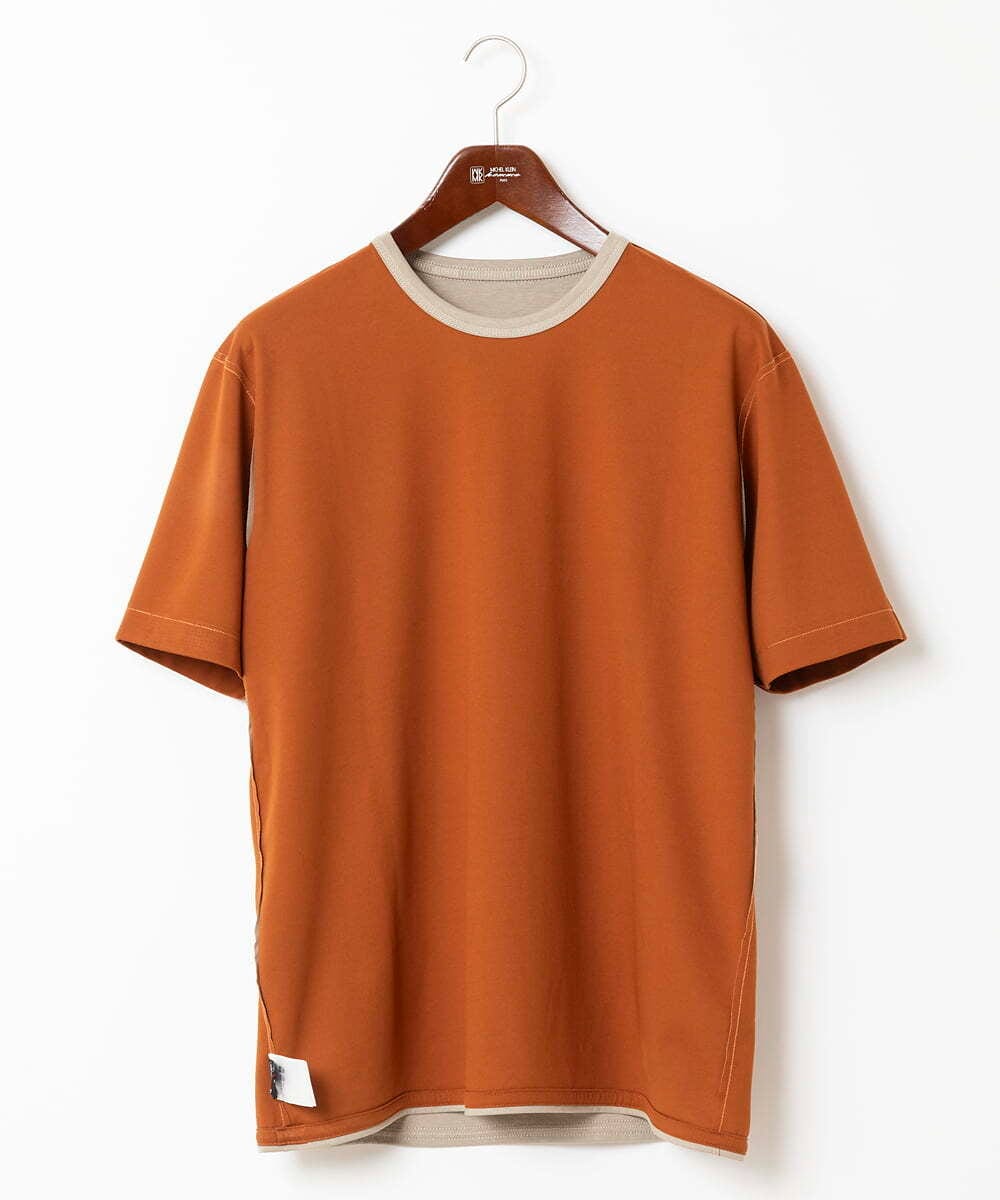 MKKGX45089 MK MICHEL KLEIN HOMME(MKミッシェルクランオム) ダブルフェイスカットソー ネイビー