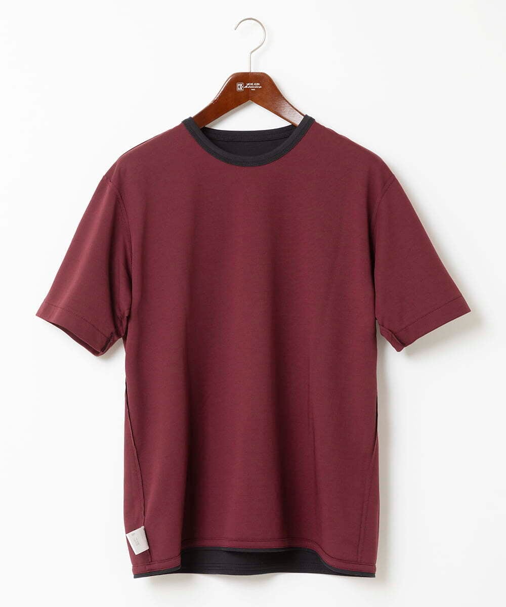 MKKGX45089 MK MICHEL KLEIN HOMME(MKミッシェルクランオム) ダブルフェイスカットソー ネイビー