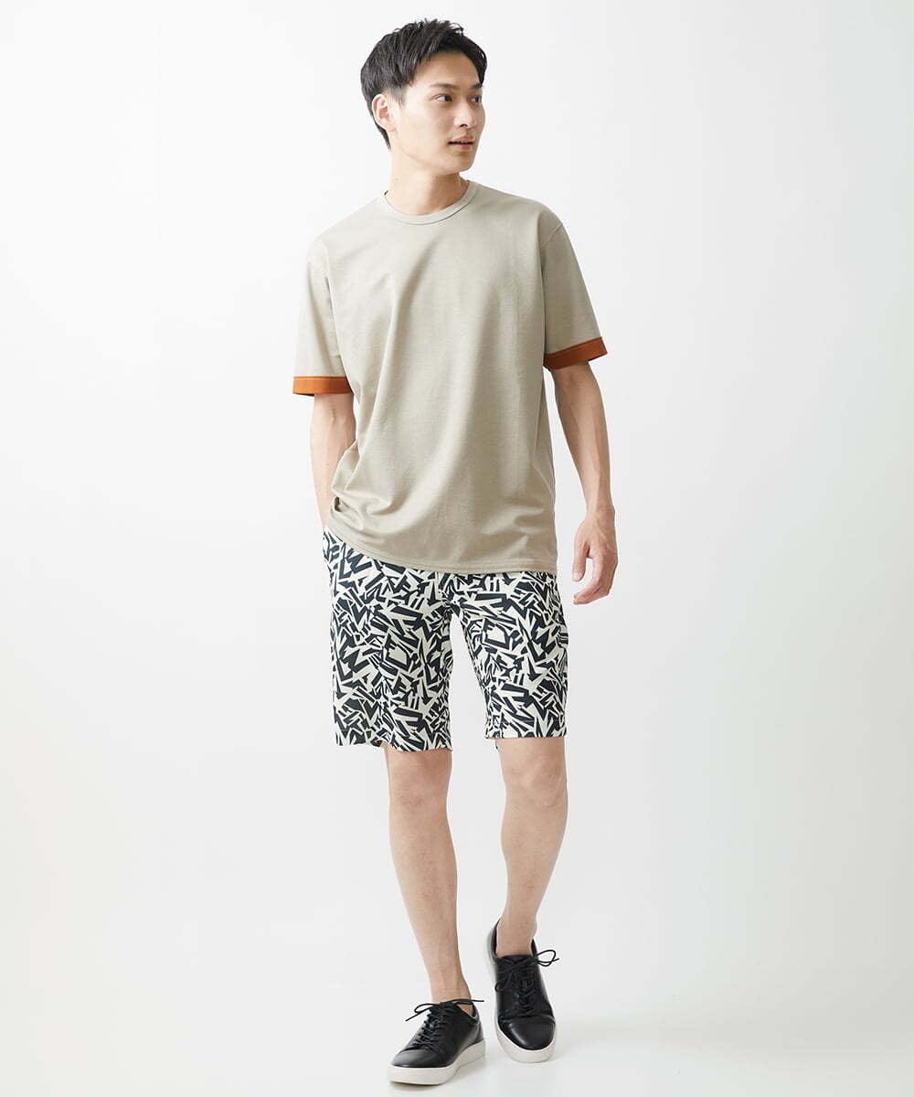 MKKGX45089 MK MICHEL KLEIN HOMME(MKミッシェルクランオム) ダブルフェイスカットソー ネイビー