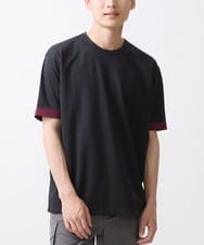 MKKGX45089 MK MICHEL KLEIN HOMME(MKミッシェルクランオム) ダブルフェイスカットソー ブラック