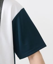 MKKGX46059 MK MICHEL KLEIN HOMME(MKミッシェルクランオム) 【涼感素材】Tシャツ/クールタッチグレンチェックキリカエブロック グリーン
