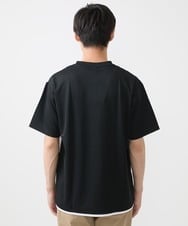 MKKGX46059 MK MICHEL KLEIN HOMME(MKミッシェルクランオム) 【涼感素材】Tシャツ/クールタッチグレンチェックキリカエブロック ブラック
