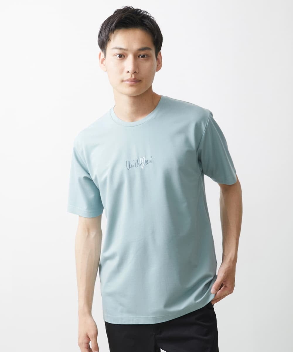 MKKGX47069 MK MICHEL KLEIN HOMME(MKミッシェルクランオム) ミッシェルクランサインカットソー グリーン