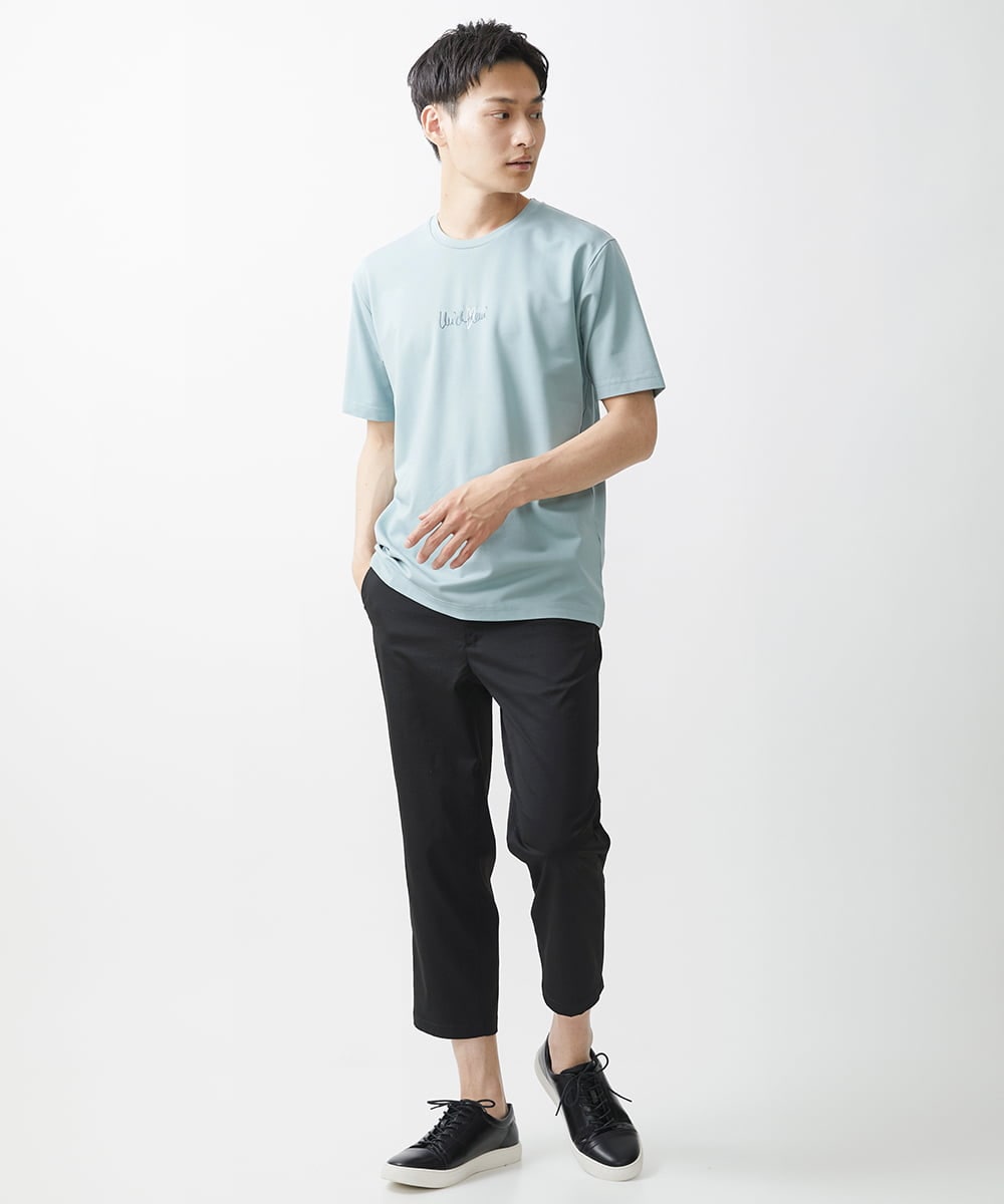 MKKGX47069 MK MICHEL KLEIN HOMME(MKミッシェルクランオム) ミッシェルクランサインカットソー グリーン