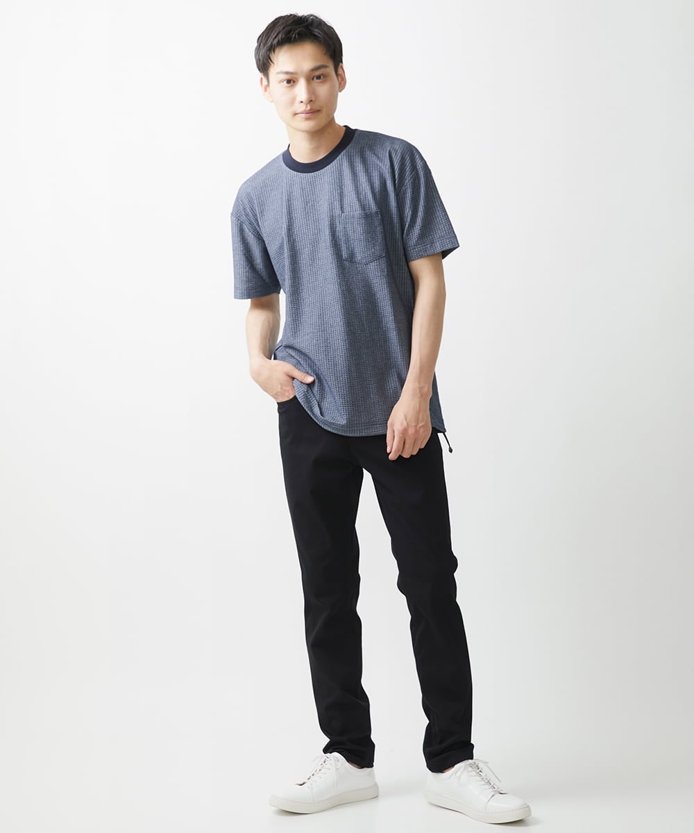 MKKGX53069 MK MICHEL KLEIN HOMME(MKミッシェルクランオム) 【大きいサイズあり】カットソー/サッカージャージ ブルー