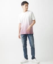 MKKGX72059 MK MICHEL KLEIN HOMME(MKミッシェルクランオム) 【大きいサイズあり】グラデーションカットソー / 昇華プリント ピンク