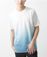 MKKGX72059 MK MICHEL KLEIN HOMME(MKミッシェルクランオム) 【大きいサイズあり】グラデーションカットソー / 昇華プリント グリーン